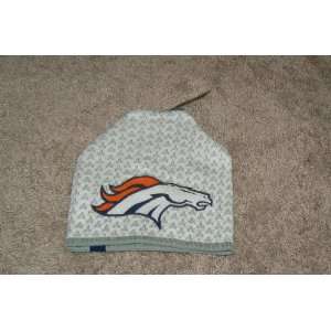  Reebok Denver Broncos Authentic Sideline White Vapor Knit Beanie Hat 
