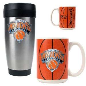 New York Knicks NBA Stainless Steel Travel Tumbler & Game ball Ceramic 