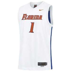 Nike Elite Florida Gators Youth #1 White Replica Basketball Jersey