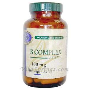  Vitamin B Complex 100 mg 100 Capsules Health & Personal 