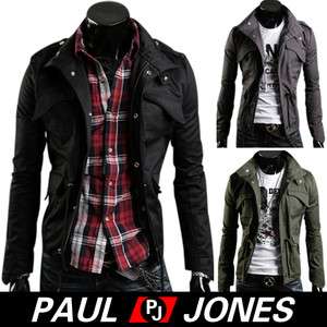 Trendy PJ Mens Slim Fit Jackets Coats Cool Size XS~L W1  