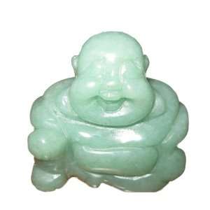   Feng Shui Happy Buddha   Natural Aventurine in Jade Color Home