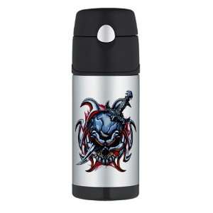  Thermos Travel Water Bottle Tribal Skull With Knife 