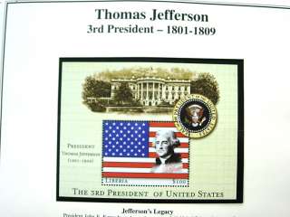 US, Heritage American Presidents Stamp Collection in Mystic albumNo 