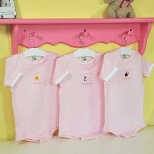  Personalized Set of 3 Onesies   Pink Baby