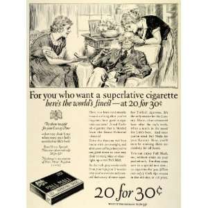 1924 Ad James Montgomery Flagg Family Man Artwork Pall Mall Cigarettes 