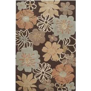  Surya Cosmo Ultra Brown Gray Blue Flowers Contemporary 8 