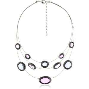  Napier Plum Drops Illusion Necklace Jewelry