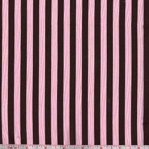   Duet Stripe Candy Pink/Brown Fabric By The Yard Arts, Crafts & Sewing