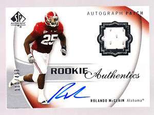 ROLANDO MCCLAIN ALABAMA 2010 SP PATCH AUTO RC /499   