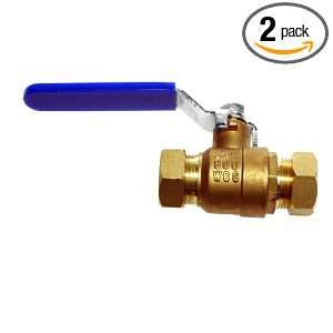  Aviditi 11094 Brass Ball Valve with Compression Ends, 3/4 