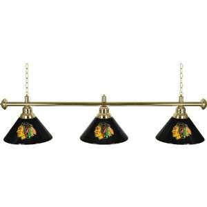  NHL Chicago Blackhawks 60 Three Shade Billiard Lamp