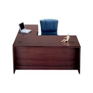  Right Exec L Shaped Office Desk 3/4 Ped