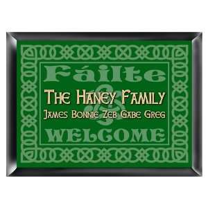 Personalized Celtic Green Family Sign 