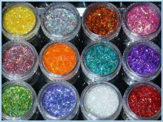 Colorful Glitter Slit Dust Set For Nail Art Decoration  