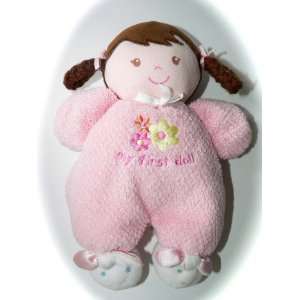  Carters My First Doll Lovey Plush Brown Hair Baby