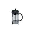   Press Coffee Maker, Black Plastic Lid and Stainless Steel Frame, 12