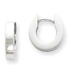 Jewelry Adviser earrings 14k White Gold Mini Hoop Earrings