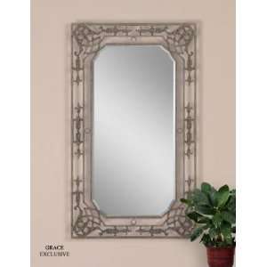  Palomonte Mirror by Uttermost   Rustic bronze with blue 
