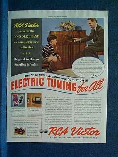 1938 RCA Victor Radio Ad ~ Console Grand Model 97KG  