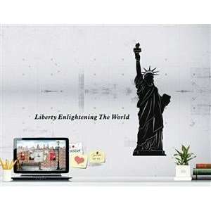  Liberty Statue PVC Wall Decal Stickers   Black
