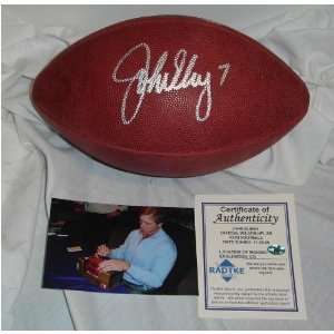 John Elway Autographed Ball   Super Bowl Xxxii  Sports 