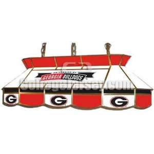 Georgia Bulldogs Pool Table Light Memorabilia.  Sports 