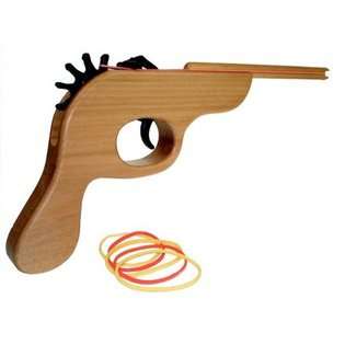 Sunline Rubber Band Gun, Made of Real Wood 