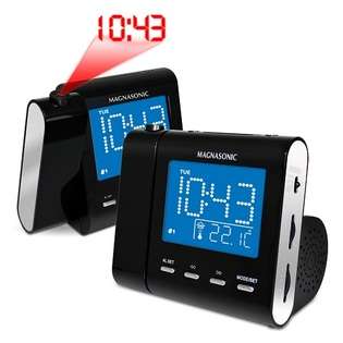 MAG MM176K AM/FM Projection Clock Radio with Dual Alarm, Auto Time Set 