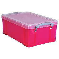 Buy Really useful box 9L, Translucent pink from our Crates & Boxes 