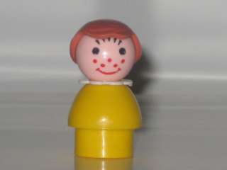 VINTAGE FISHER PRICE LITTLE PEOPLE WHOOPS YELLOW GIRL EYEBROWS 