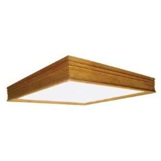   Light Fixture, Oak Finish with White Acrylic Diffuser 