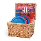 Picnic Time Willow Picnic Basket with Plastic Service for 4 216 40 300 