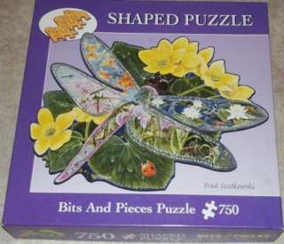 Bits & Pieces DRAGONFLY LANDING 750 Piece Shaped Jigsaw Puzzle  