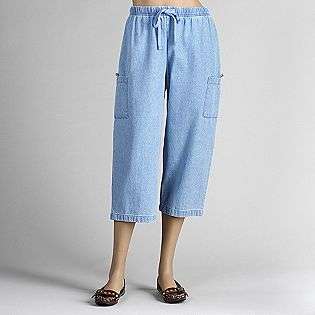    On Denim Capri Cargo Pants  Basic Editions Clothing Womens Jeans