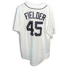   Detroit Tigers White Majestic Jersey Inscribed 2X Home Run Champ