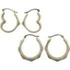 Sterling Silver and 10Kt Gold Bonded Earring Set