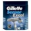 Gillette Sensor Excel Refills   10 Cartridges  