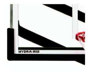    Huffy 16672 Hydra Rib Arena View Glass Backboard Black Frame Pad