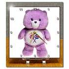 3dRose LLC Care Bears   Purple Care Bear, Carebears   Desk Clocks