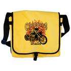 Artsmith Inc Messenger Bag Choppers Rule Flaming Motorcycle and Iron 