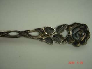 ANTIQUES SILVER FLOWER HANDLE 5 FORKS 2 SPOONS SCHASO  