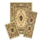 Capri Savonnerie Cream 3 Piece Area Rug Set