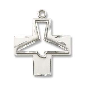   Spirit Medal with 24 Stainless Silver Chain Religious Jesus Jewelry