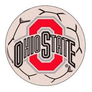  Fanmats Ohio State Soccer Ball 2 4 Round ivory Area Rug 