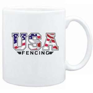  New  Usa Fencing / Flag Clip   Army  Mug Sports