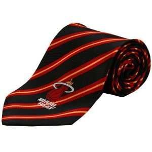  Miami Heat Black Logo Stripe Silk Neck Tie Sports 