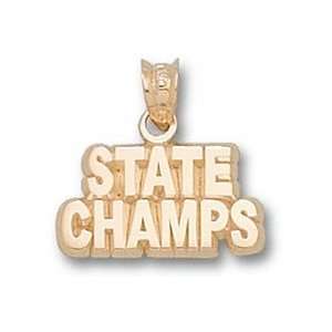 State Champs 1/4 Pendant   10KT Gold Jewelry  Sports 