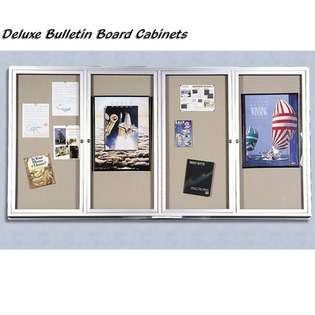 Best Rite Deluxe Bulletin Board Cabinets   2 Hinged Doors   Size 4 x 