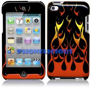 For iTouch iPod Touch 4G 4th Gen Case Cover RED FLAME  